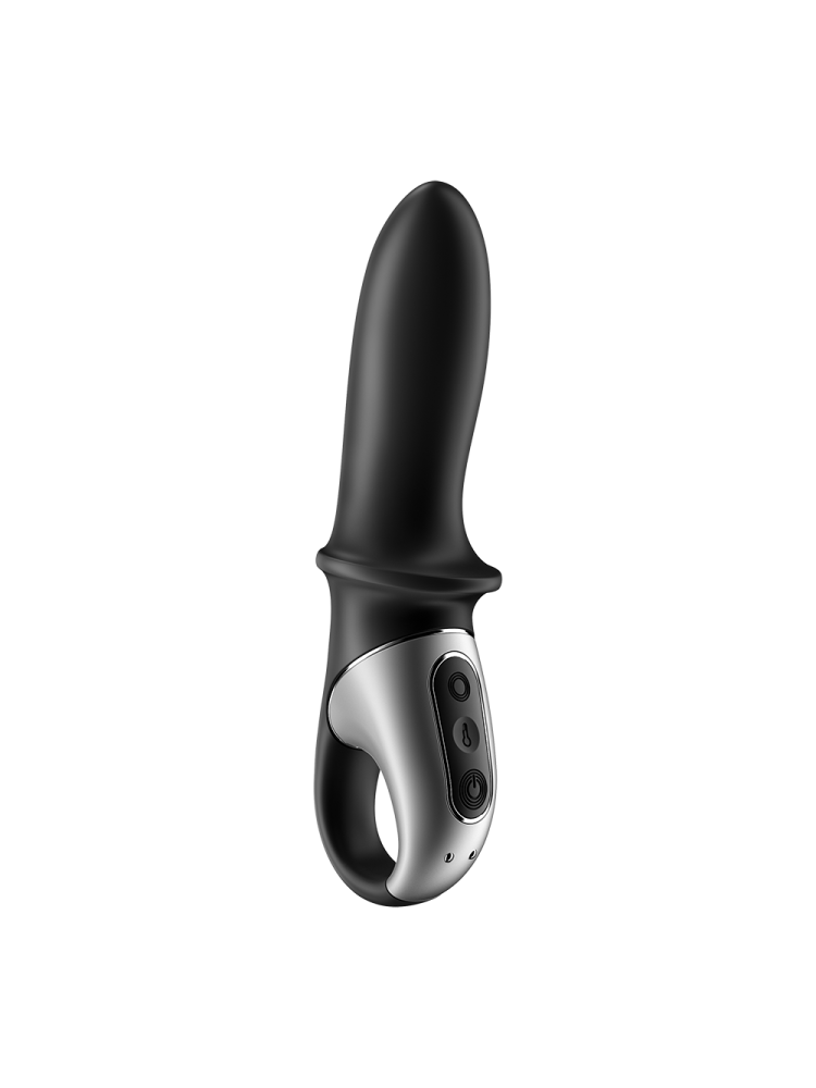 Vibromasseur noir USB, chauffant et connecté Hot Passion Satisfyer - CC597790