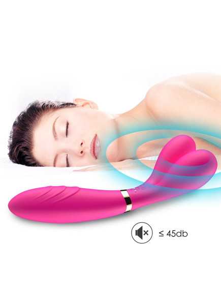 Vibromasseur Wand  rose en forme de Y avec 3 moteurs - USK-W04PNK