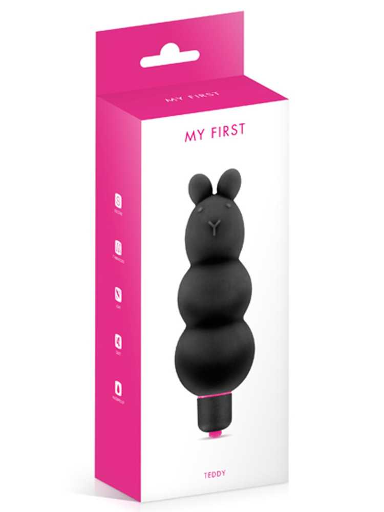 Vibromasseur stimulateur noir 7 vitesses silicone waterproof - CC5740000010