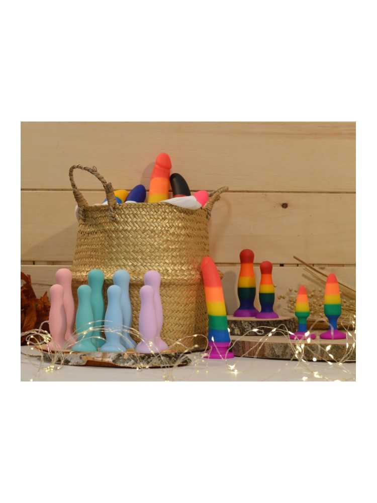 Plug anal ventouse vert pastel taille M - A-001-M-GRN