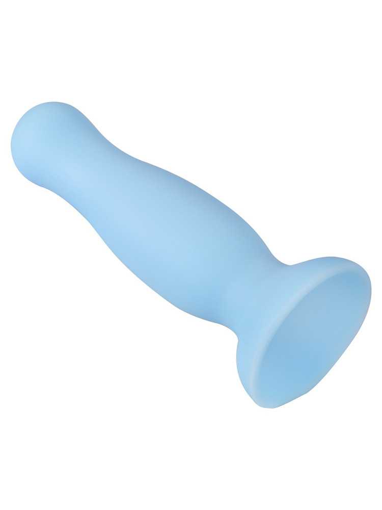Plug anal ventouse bleu pastel taille M - A-001-M-BLU