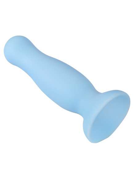 Plug anal ventouse bleu pastel taille M - A-001-M-BLU