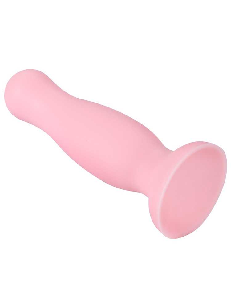Plug anal ventouse rose pastel taille M - A-001-M-PNK