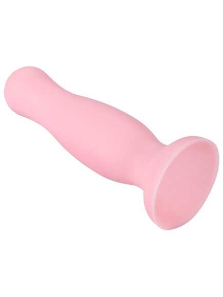 Plug anal ventouse rose pastel taille M - A-001-M-PNK
