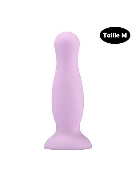 Plug anal ventouse violet pastel taille M - A-001-M-PUR
