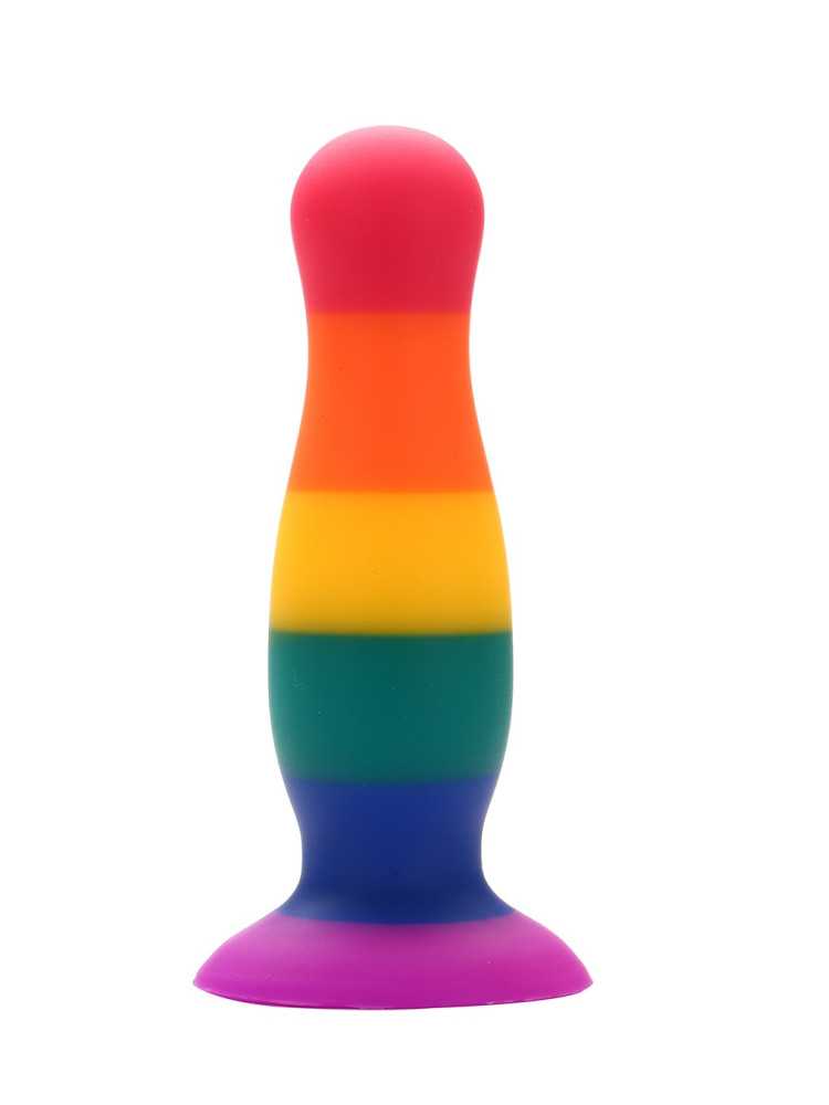 Plug anal ventouse multicouleur taille M - A-005-RAI-M