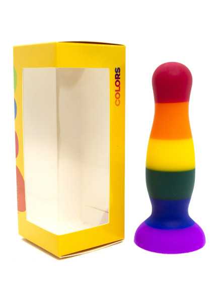Plug anal ventouse multicouleur taille M - A-005-RAI-M