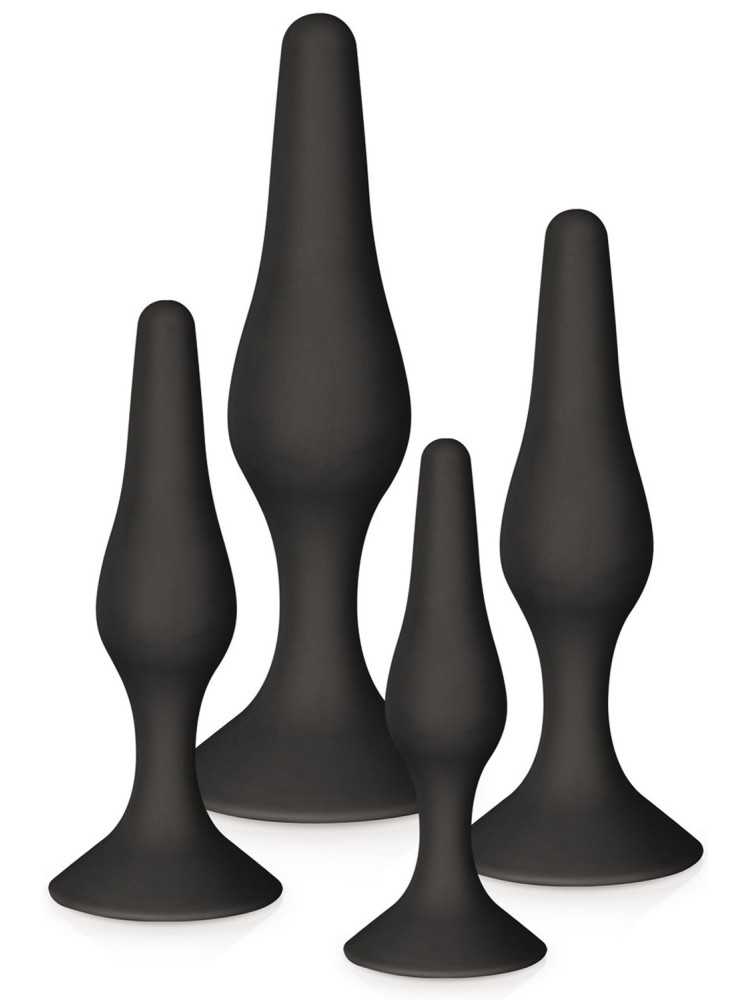 Coffret 4 plugs plaisir anal noirs - CC5700900010