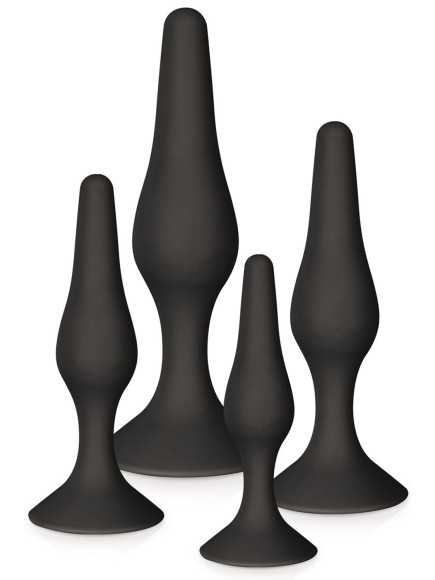 Coffret 4 plugs plaisir anal noirs - CC5700900010