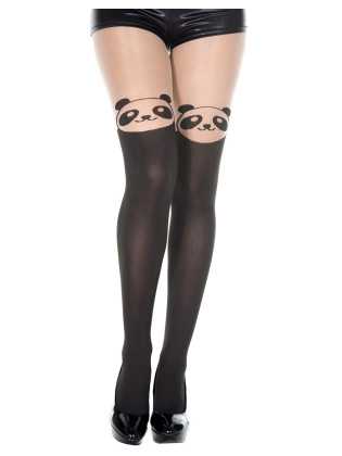 Collant semi opaque avec tête de panda fantaisie - MH7150BBE