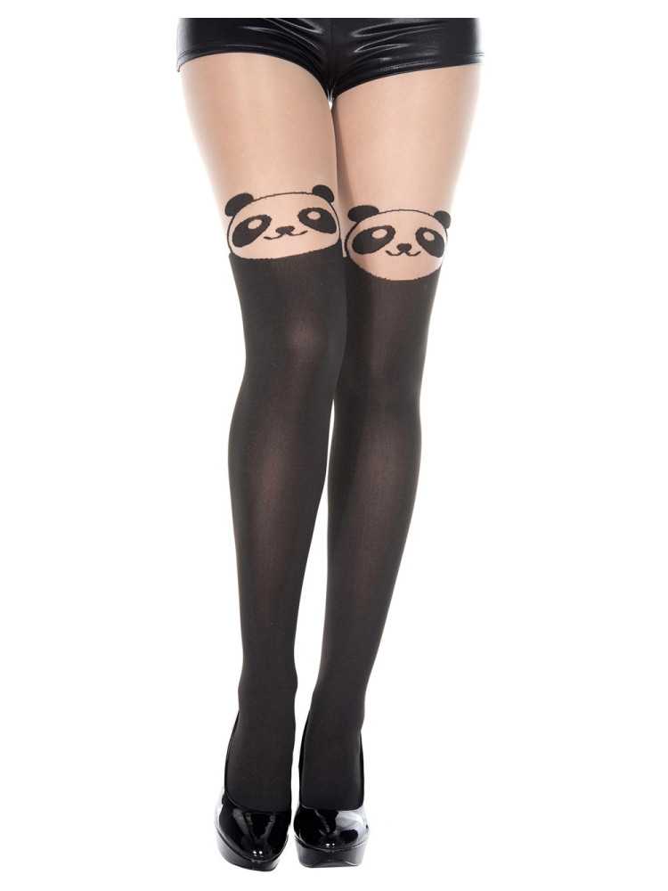Collant semi opaque avec tête de panda fantaisie - MH7150BBE