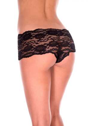 Short en résille florale - ML130BLK