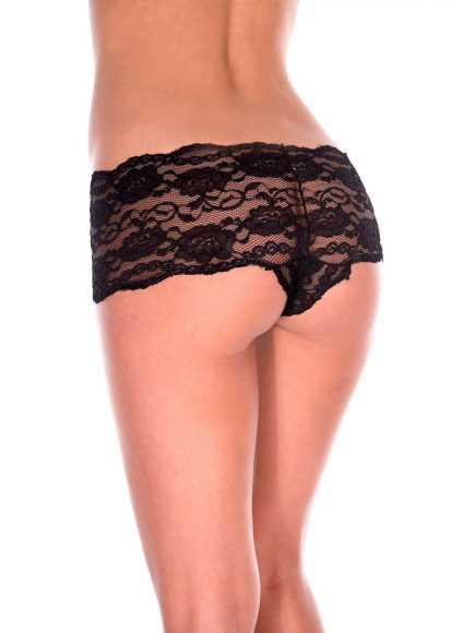 Short en résille florale - ML130BLK