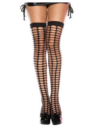 Bas noir style filet - MH4442BLK