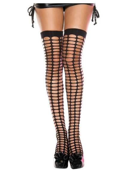 Bas noir style filet - MH4442BLK