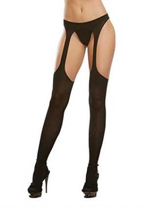 Porte jarretelle semi opaque avec bas intégrés - DG0250