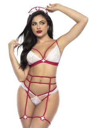 Costume d'infirmière sexy 4 pièces - MAL60002COS
