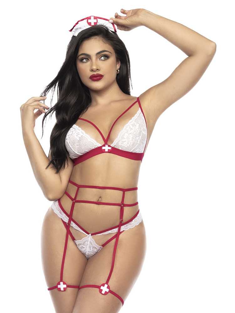 Costume d'infirmière sexy 4 pièces - MAL60002COS