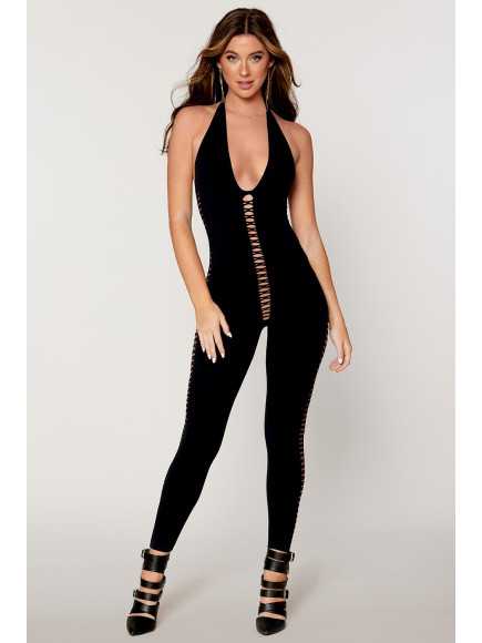 Combinaison bodystocking noire - DG0426