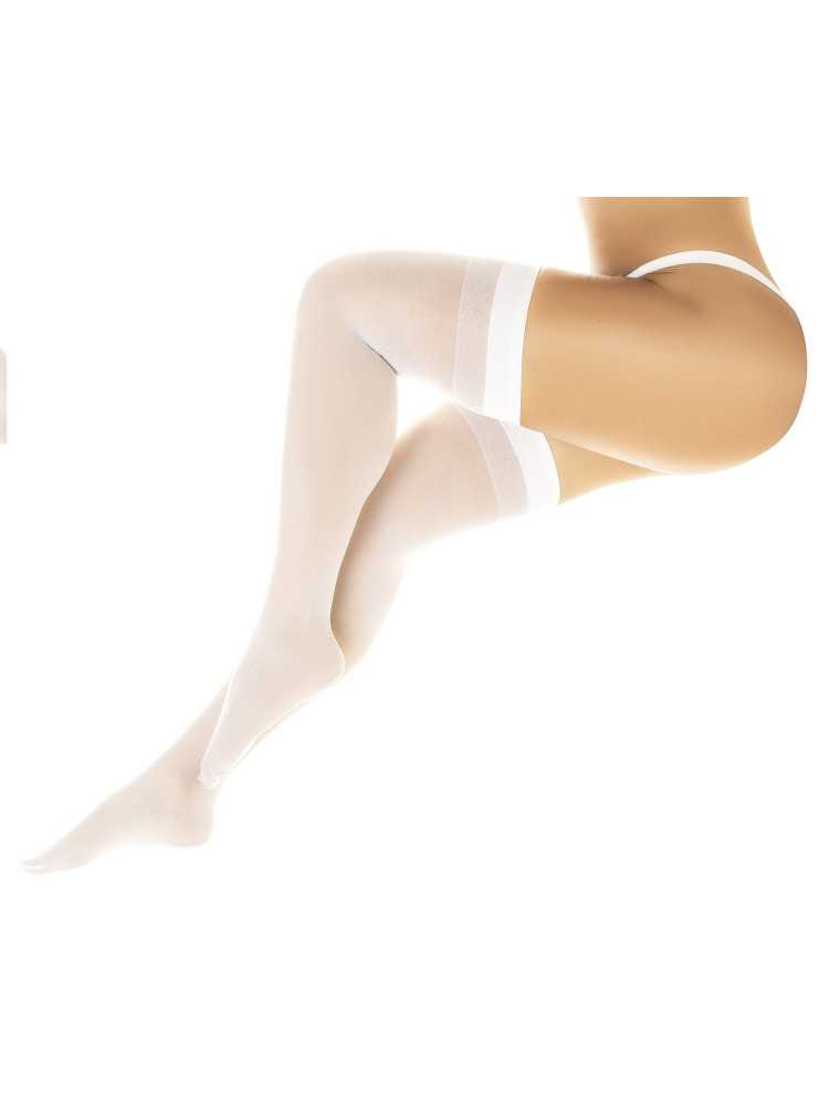 Bas sexy blanc transparent - MAL1109WHT