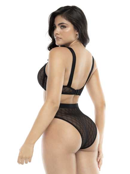 Ensemble 2 pièces soutien-gorge et culotte noir - MAL8779BLK