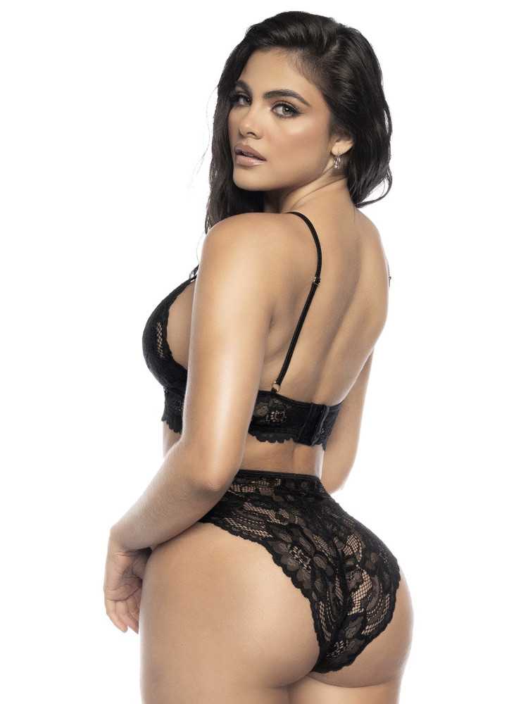 Ensemble 2 pièces soutien-gorge et culotte en fibres recyclées - MAL8796BLK