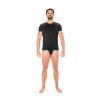 T-shirt noir rayé opaque et transparent - LM2906-81BLK