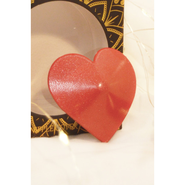 Cache-tétons en métal rouge en forme de cœur - 202000106