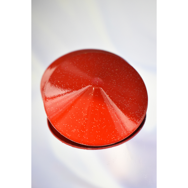 Cache-tétons en métal rouge en forme de cône- 202000104