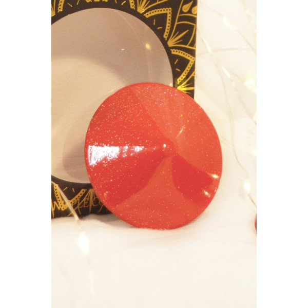 Cache-tétons en métal rouge en forme de cône- 202000104