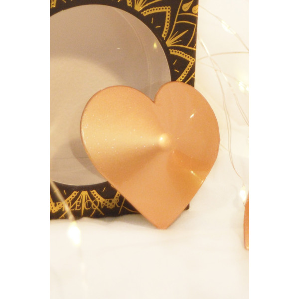 Cache-tétons en métal doré en forme de cœur - 201600106