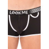 Mini Pant noir échancré avec zip - LM2003-68BLK