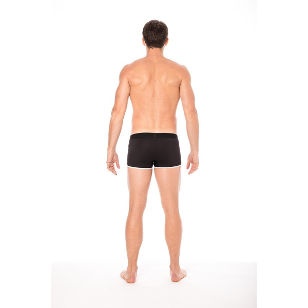 Mini Pant noir échancré avec zip - LM2003-68BLK