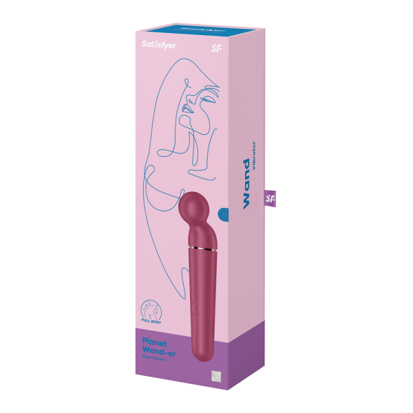 Vibromasseur wand rouge USB 60 vibrations Planet Wand-er Satisfyer - CC597844