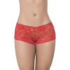 Joli shorty rouge en dentelle stretch ultra douce.   - MAL90RED