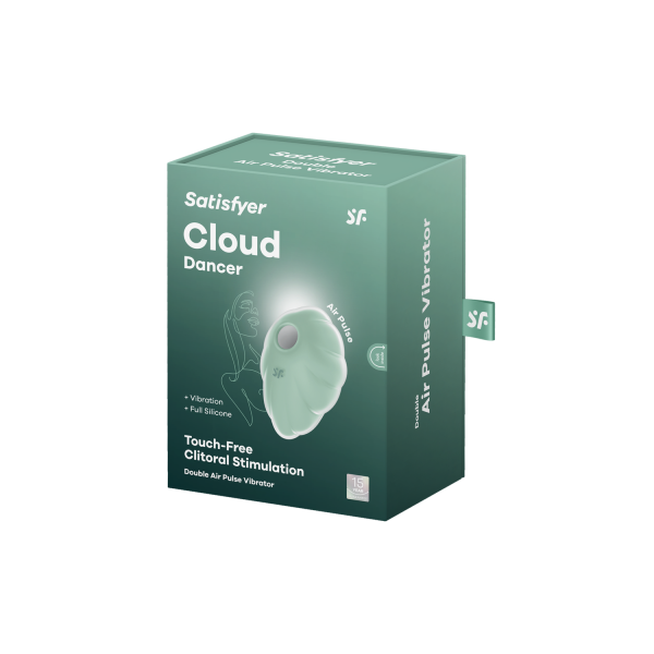 Stimulateur clitoridien par onde de pression sans contact et par vibration USB vert menthe, Cloud Dancer Satisfyer - CC597838