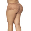 Shorty grande taille en dentelle couleur taupe - MAL90TAUP