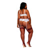 Soutien-gorge, grande taille, Demi-seins à armatures en dentelle blanche - DG13252XWHT