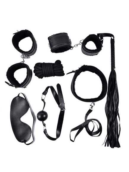 Ensemble Bondage noir - 10 pièces - SOM-013BLK
