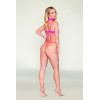 Soutien gorge ouvert rose avec chaines et string - DG13284PEO
