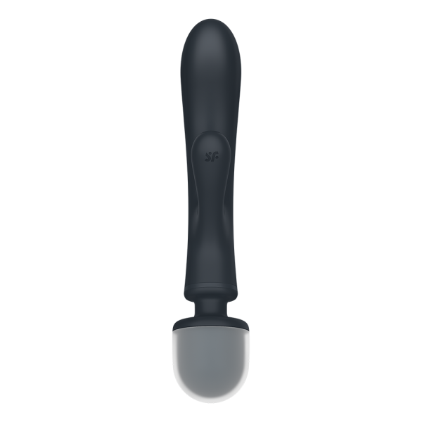 2 en 1 Vibromasseur rabbit et wand noir USB Triple Lover Satisfyer - CC597825