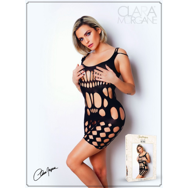 Robe moulante en résille noire - Le Numéro 4 - Collection Robe - CM97004