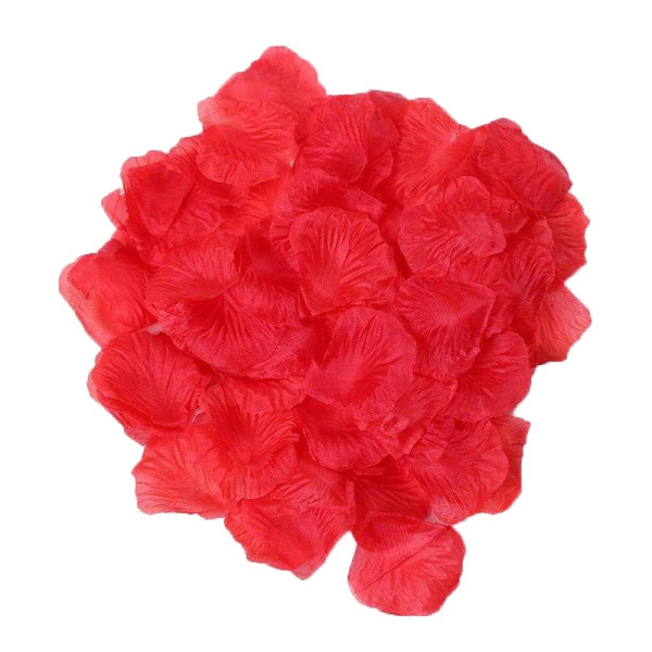 "Sachet de 100 Pétales de Rose Rouge en Soie pour une Décoration Sensuelle - 100610RED