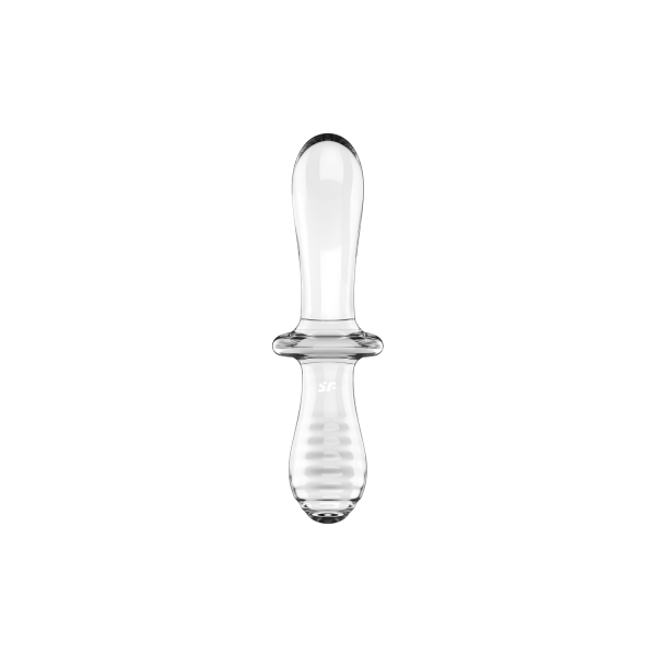 Gode en verre borosilicaté massif transparent Double Crystal Satisfyer - CC597829