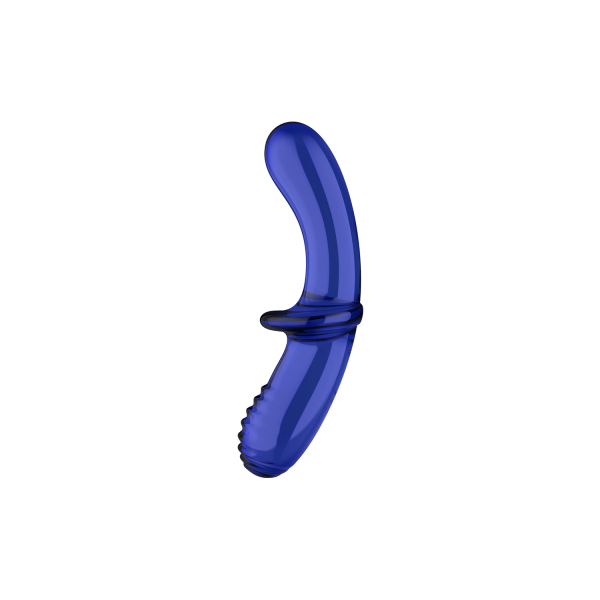 Gode en verre borosilicaté massif bleu Double Crystal Satisfyer - CC597828