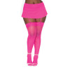 Bas nylon rose néon coutures pour jarretelles - DG0007HPK