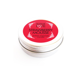 "Mini bougie de massage à la mousse de fraise 30 ml." - SEZ072