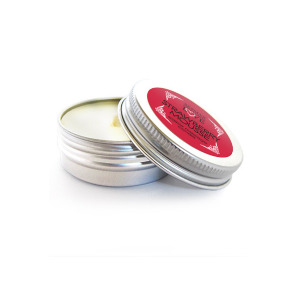 "Mini bougie de massage à la mousse de fraise 30 ml." - SEZ072