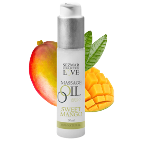 "Huile de massage comestible à la mangue, 50 ml."- SEZ064