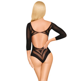 Body noir résille ouvert "Under My Spell"